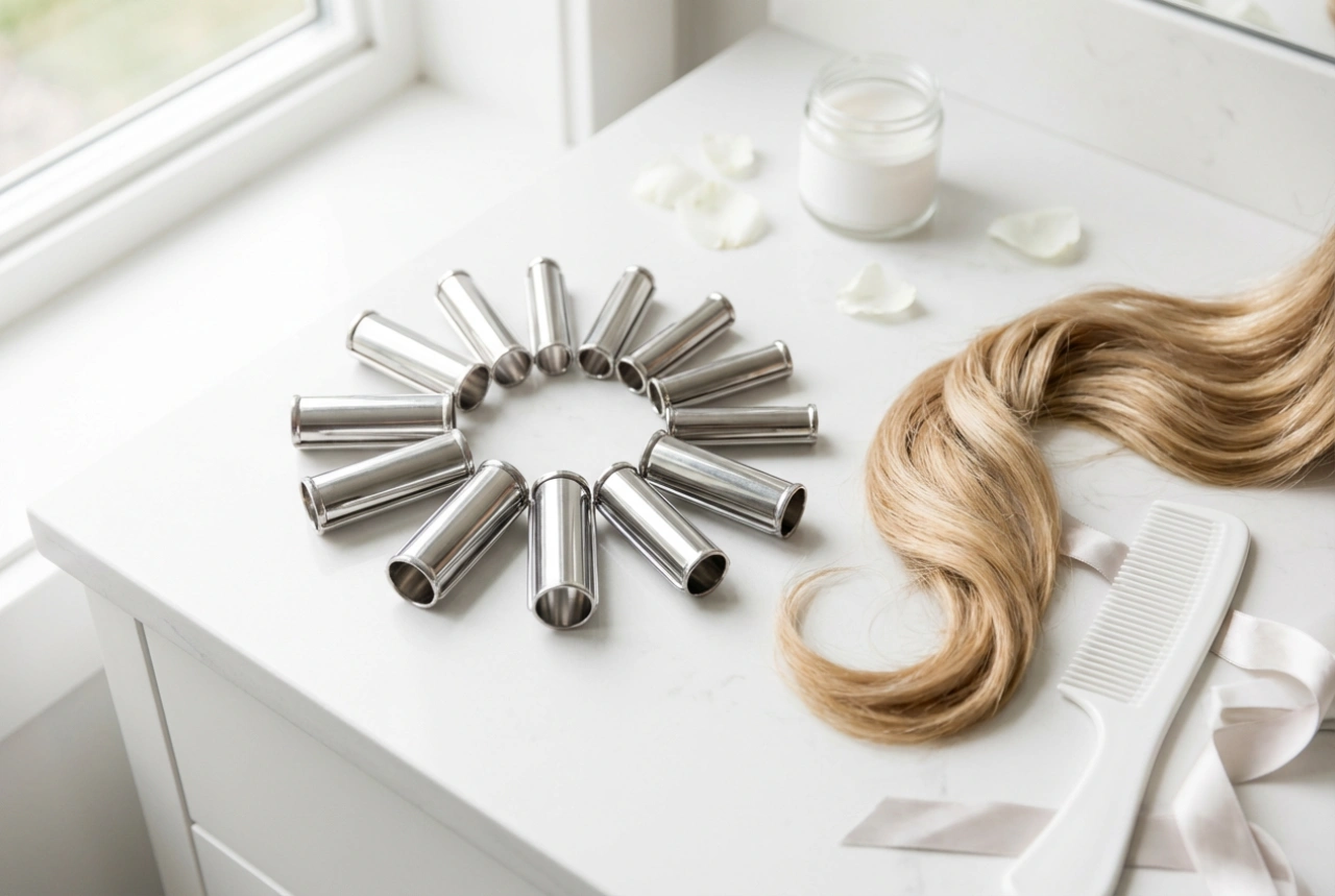 Rolos de Cabelo de Metal: Secagem com Ar e Proteção das Pontas