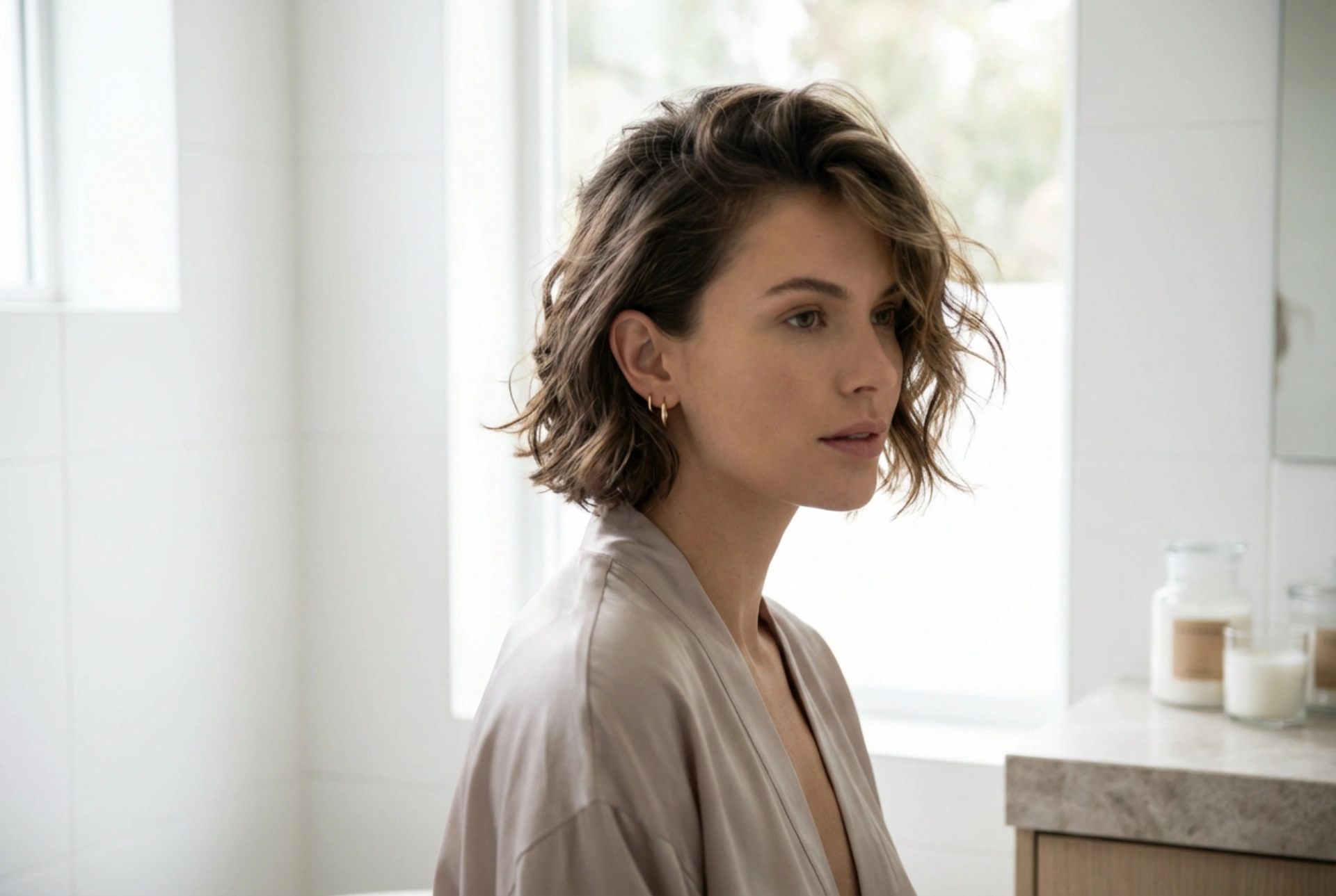 Cabelo curto: ondas para um casamento, um penteado duradouro em poucos passos