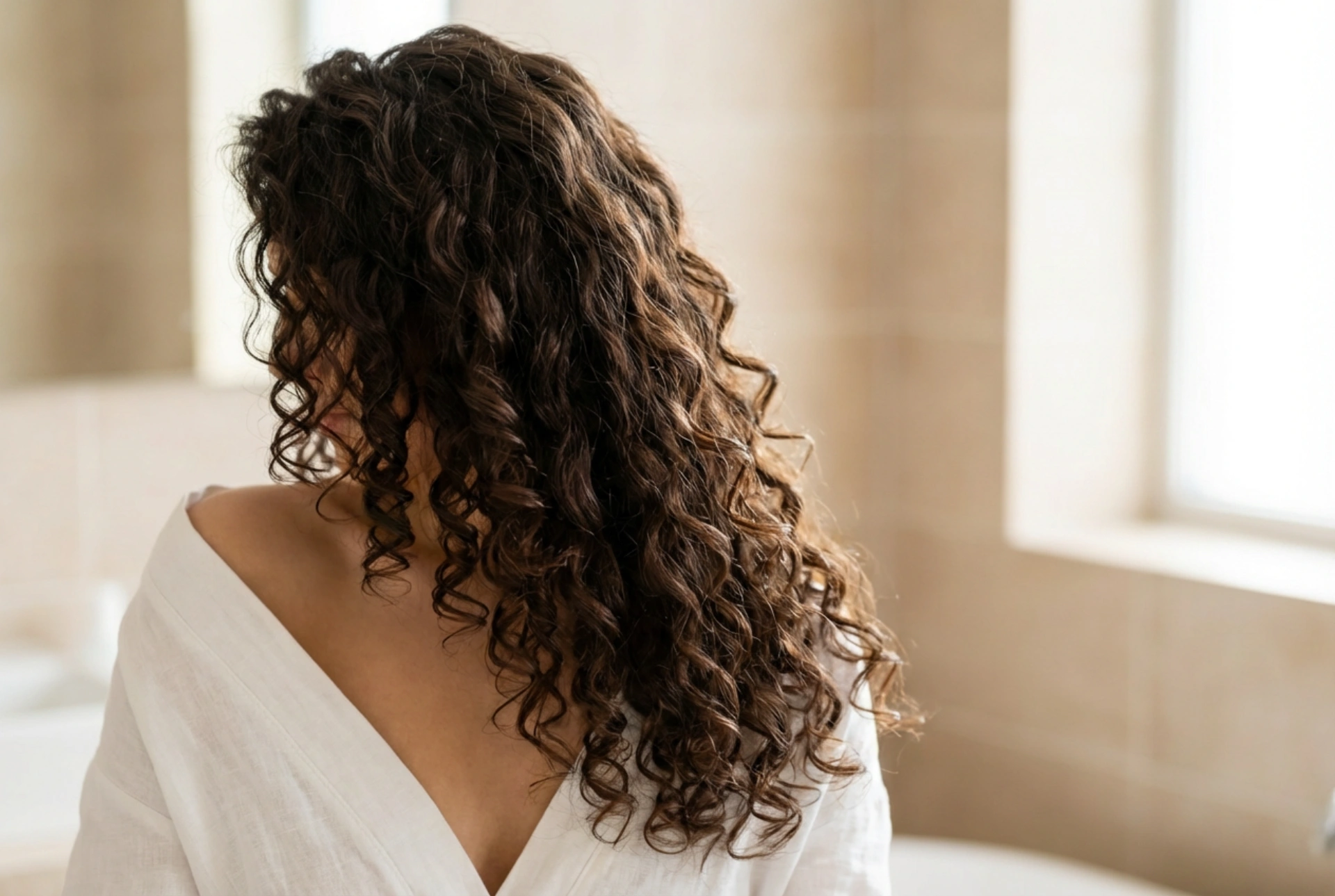 Caracóis em cabelos compridos: molas duradouras sem frisado