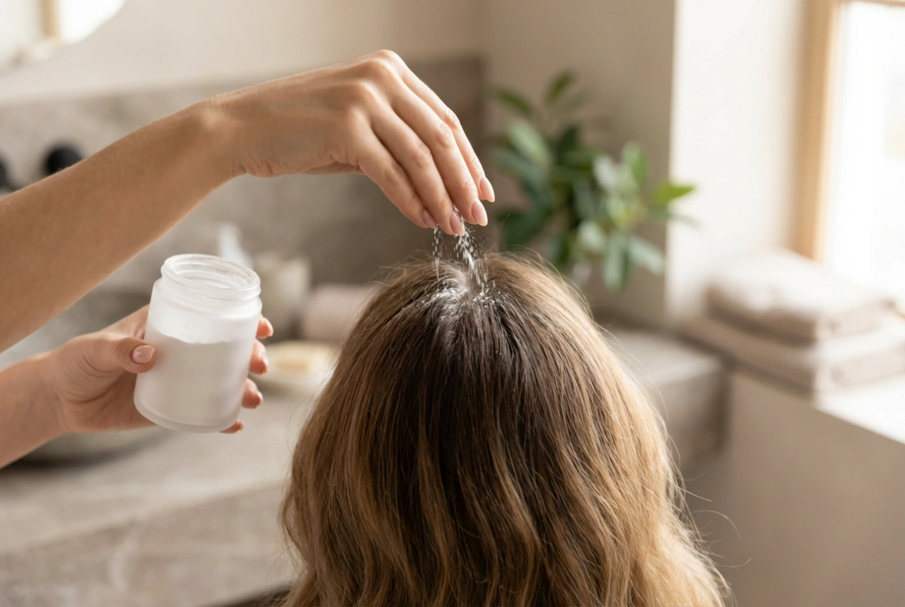 Pó para o cabelo passo a passo: volume na raiz e textura
