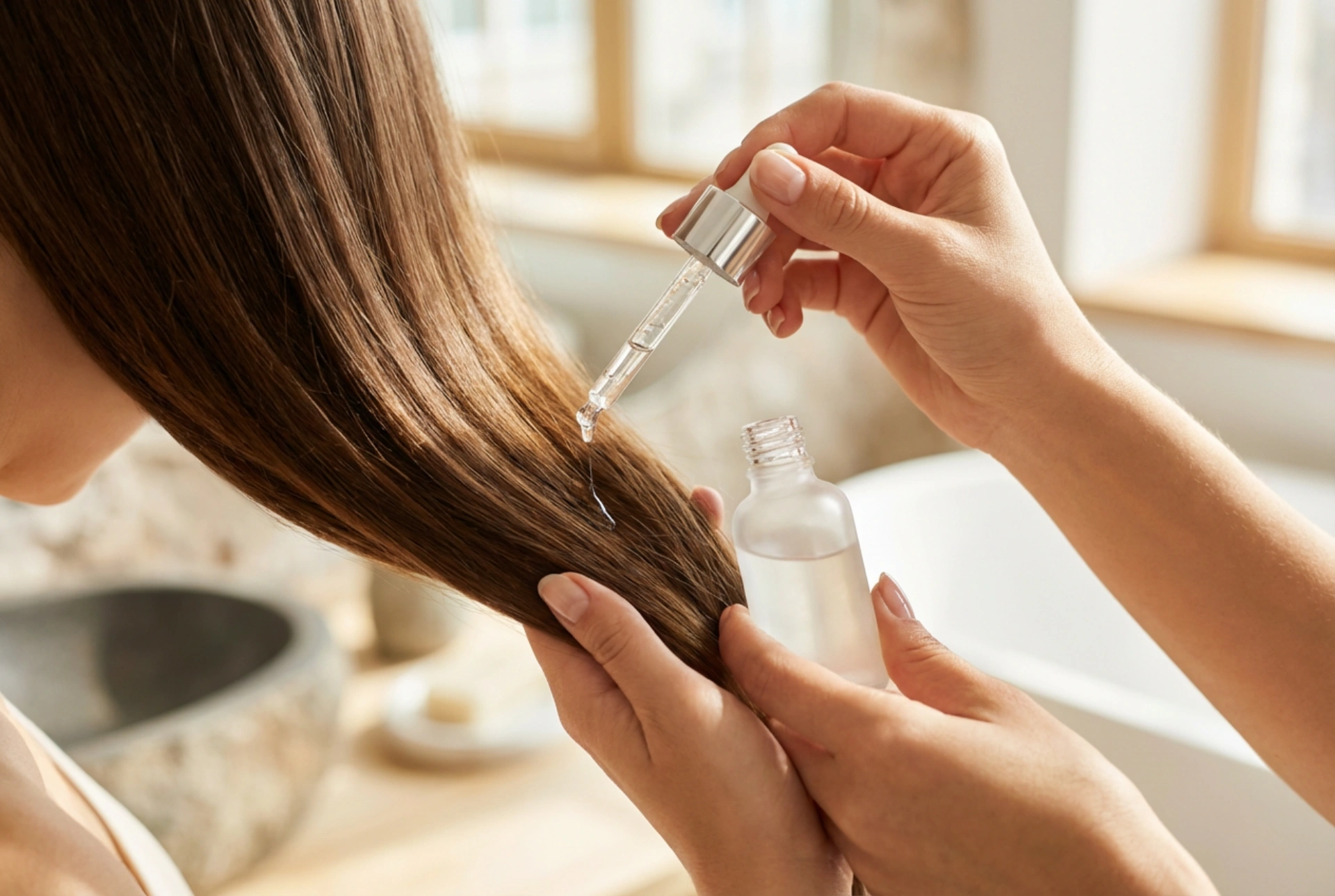 Sérum capilar profissional em casa: suavidade, brilho e a dose certa de produto