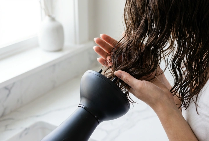 Secar o cabelo com difusor: configurações, divisão em secções e erros a evitar