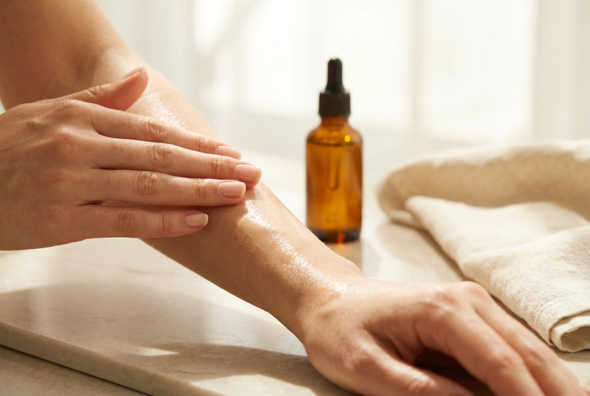 Óleo corporal hidratante: seleção da fórmula e técnica de massagem