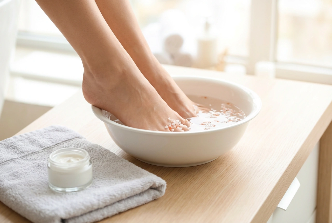 Sal para banho de pés: compressa, imersão e cuidados pós-tratamento