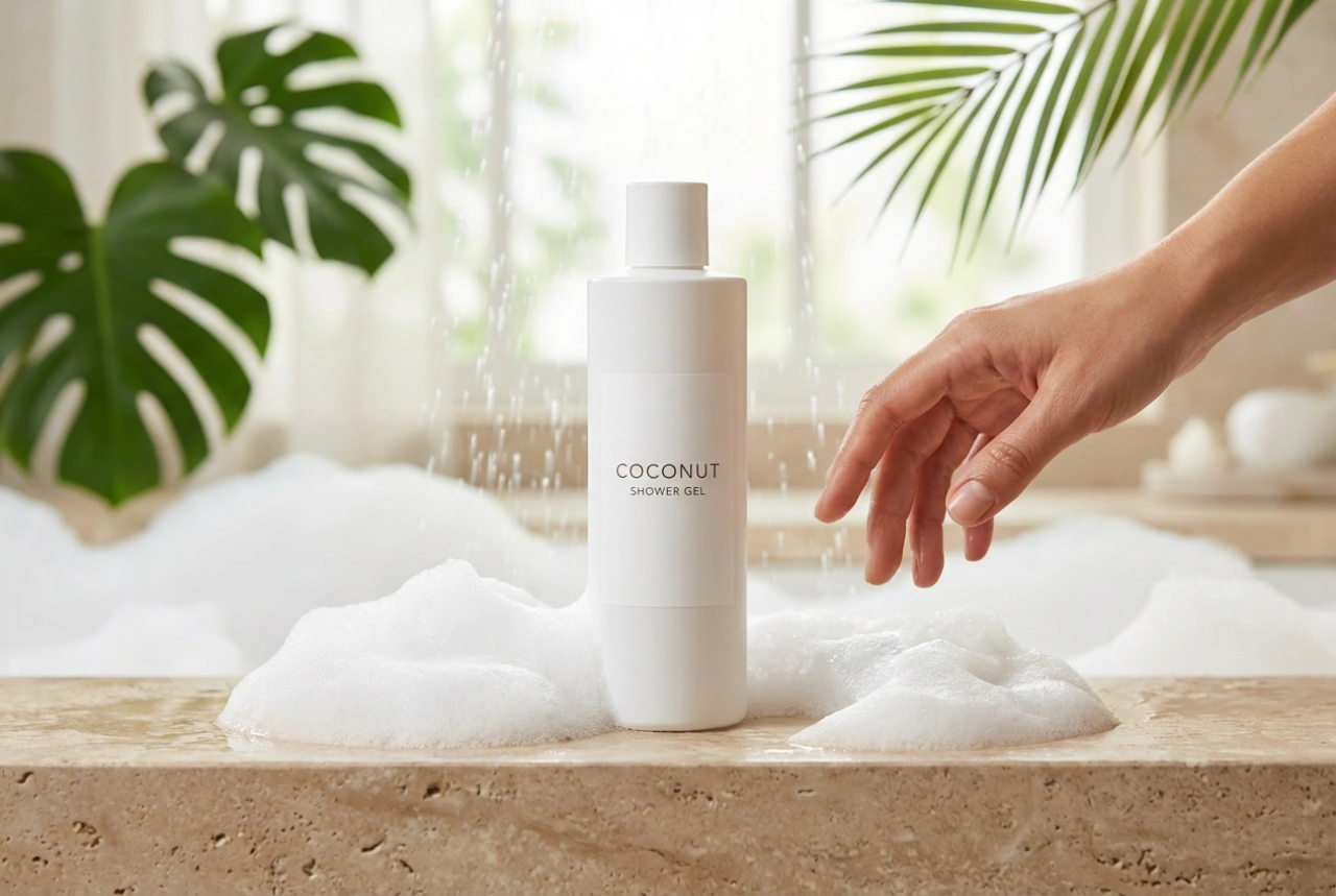 Gel de banho de coco: a escolha do aroma, da espuma e do cuidado com a pele