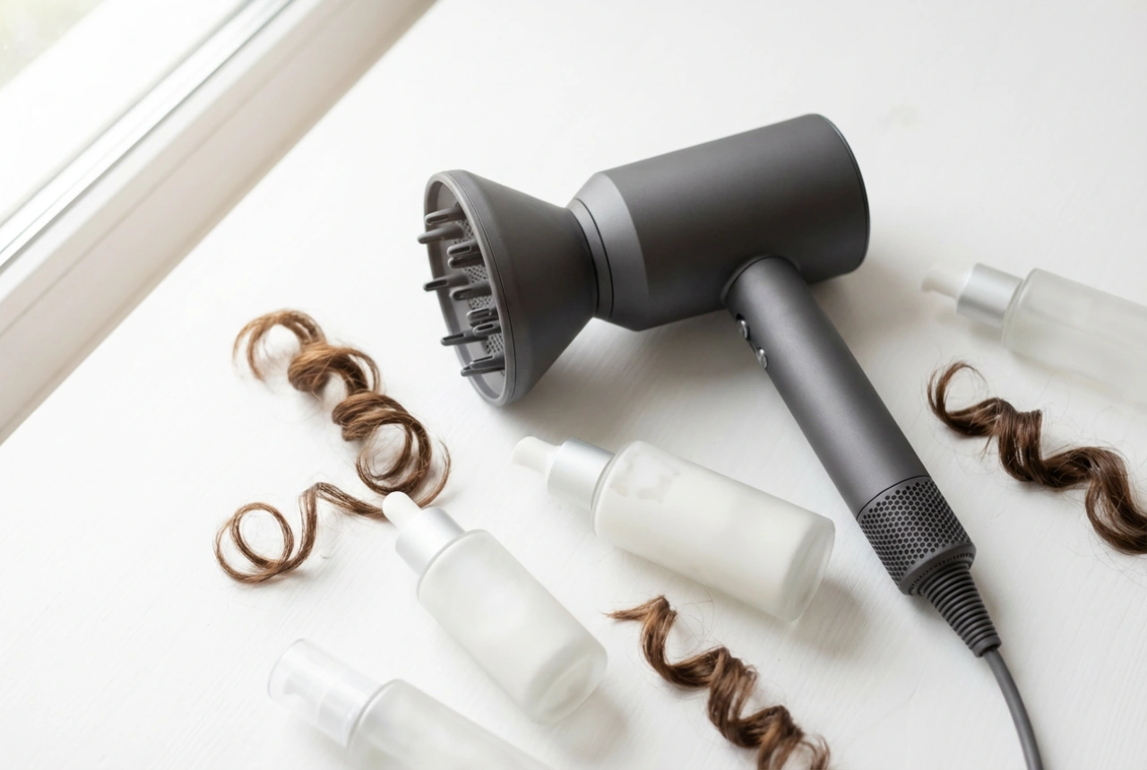 Secador com difusor para cabelo cacheado: como secar os cachos sem frizz
