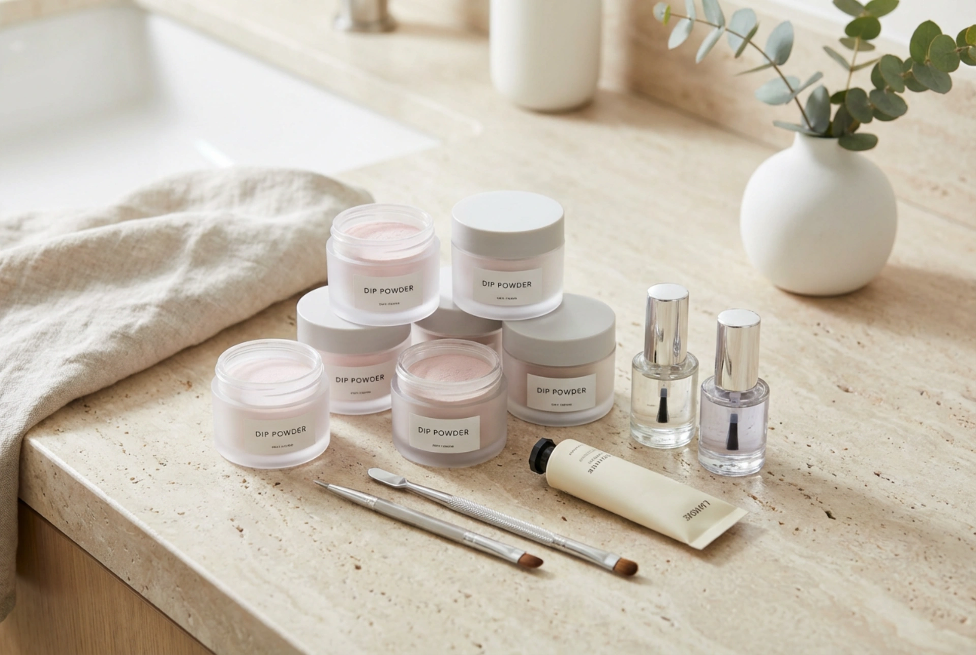 Kit de manicure em pó de imersão: conteúdo, aplicação e cuidados