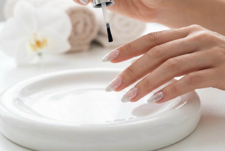 Decorações para unhas de verniz gel: como fixar e proteger com o top coat