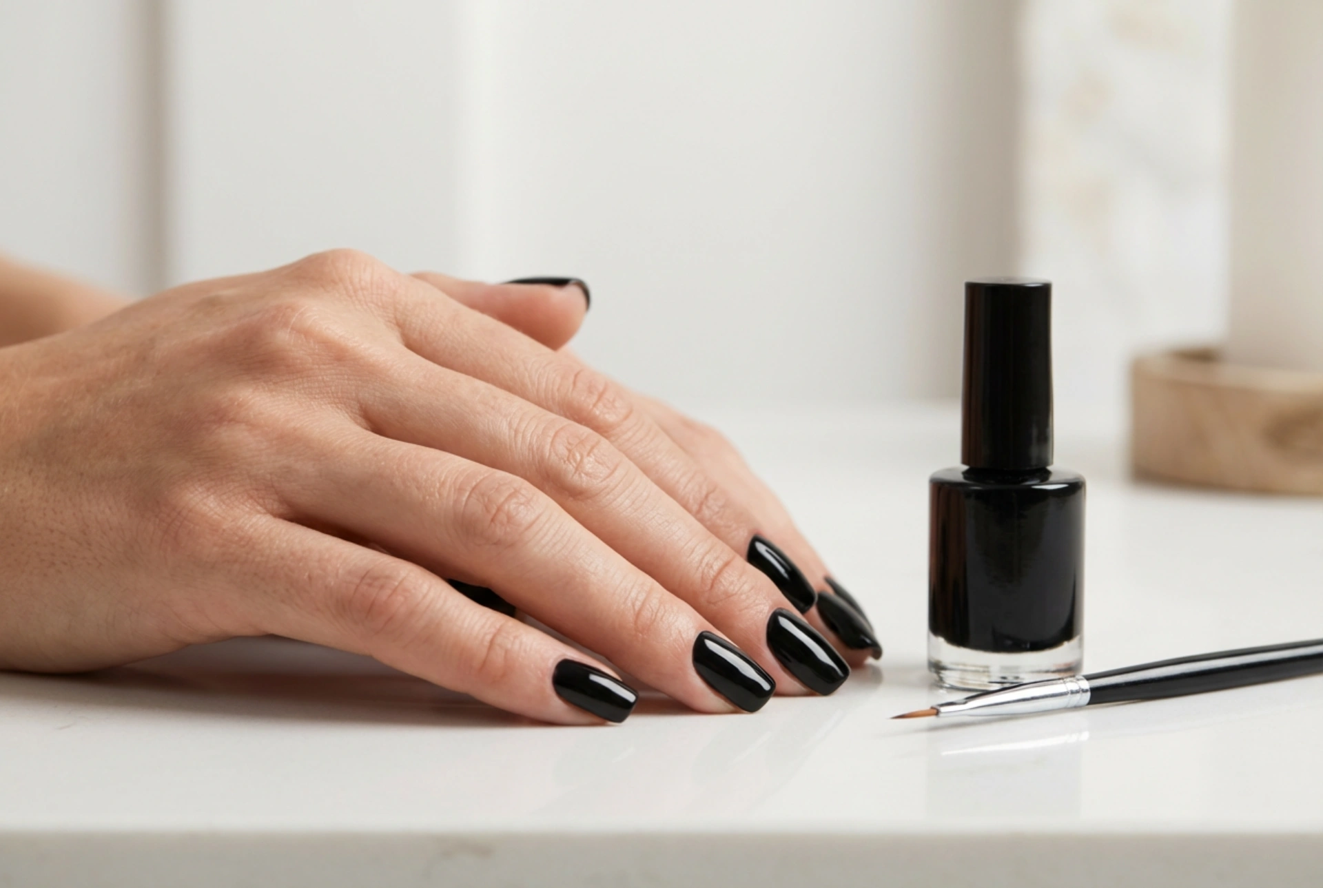 Unhas pretas de gel: aplicação perfeita e preparação sem borrar as cutículas