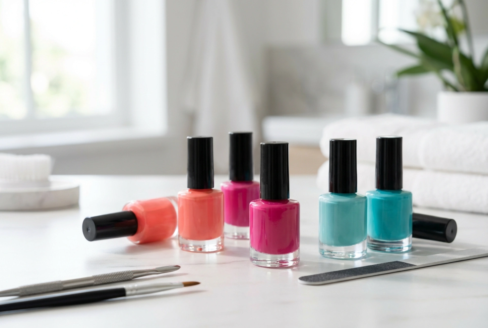 Manicura híbrida de verão: preparação das unhas, escolha de cores vibrantes e proteção do brilho