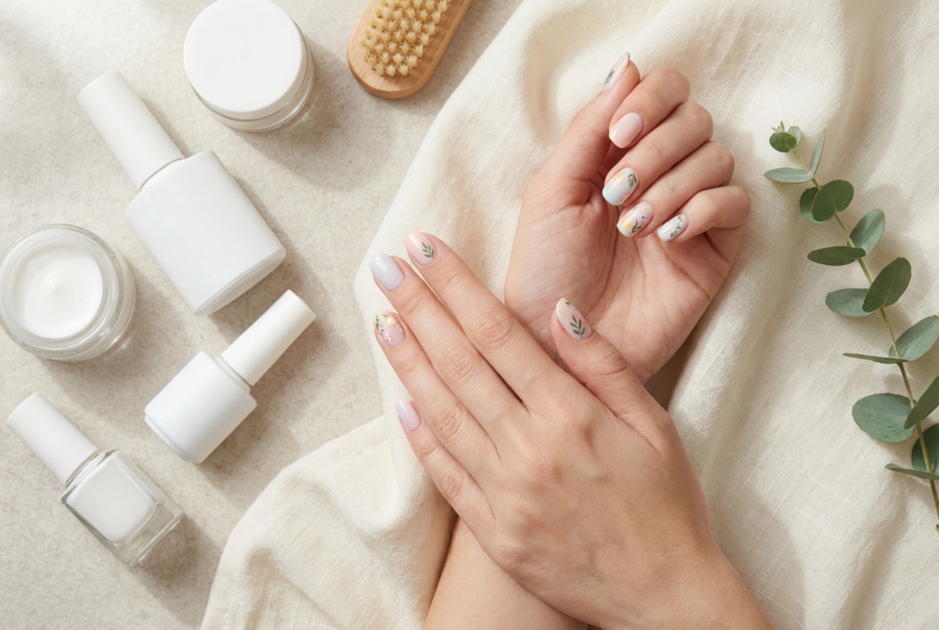 Verniz de gel de primavera: tons pastel, decorações delicadas e cuidados