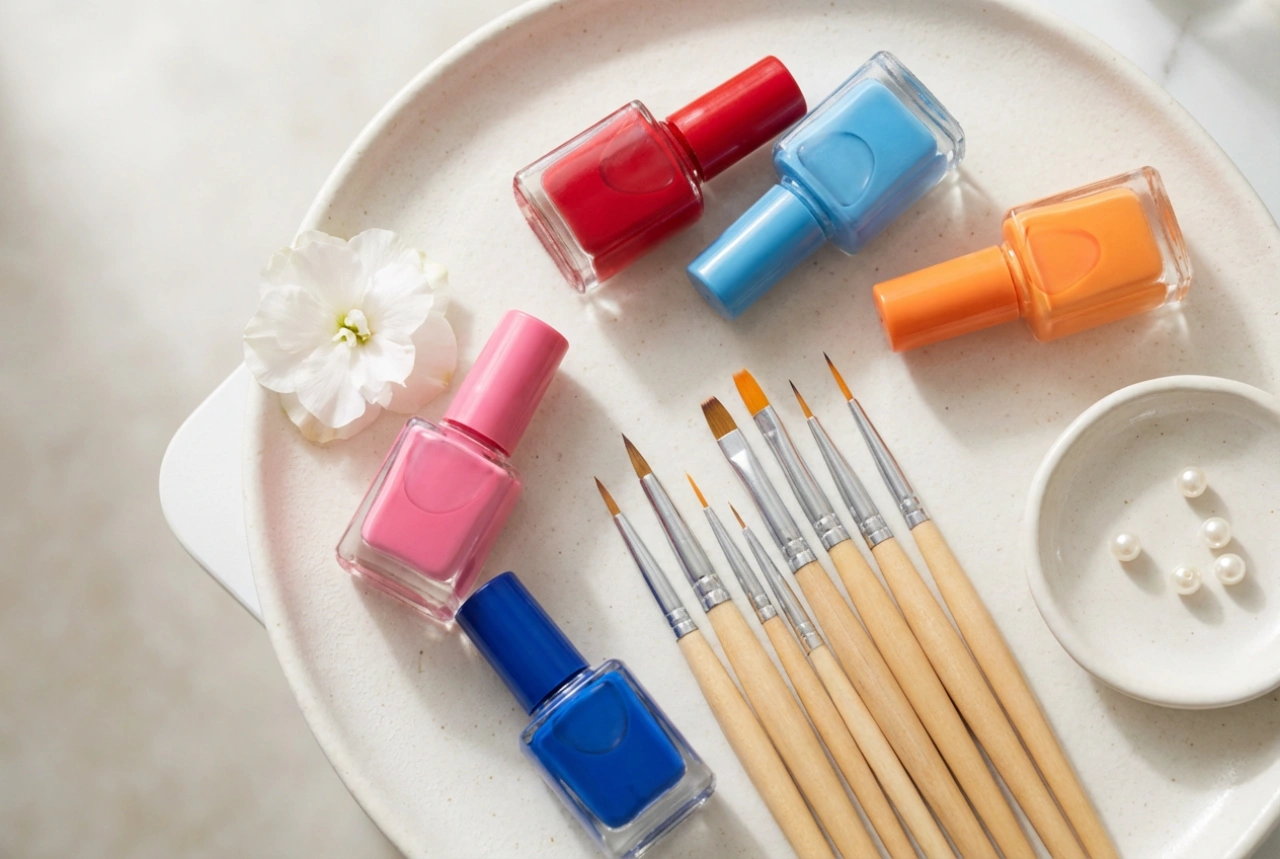 Vernizes para Nail Art: Tipos, Pincéis e Técnicas de Aplicação