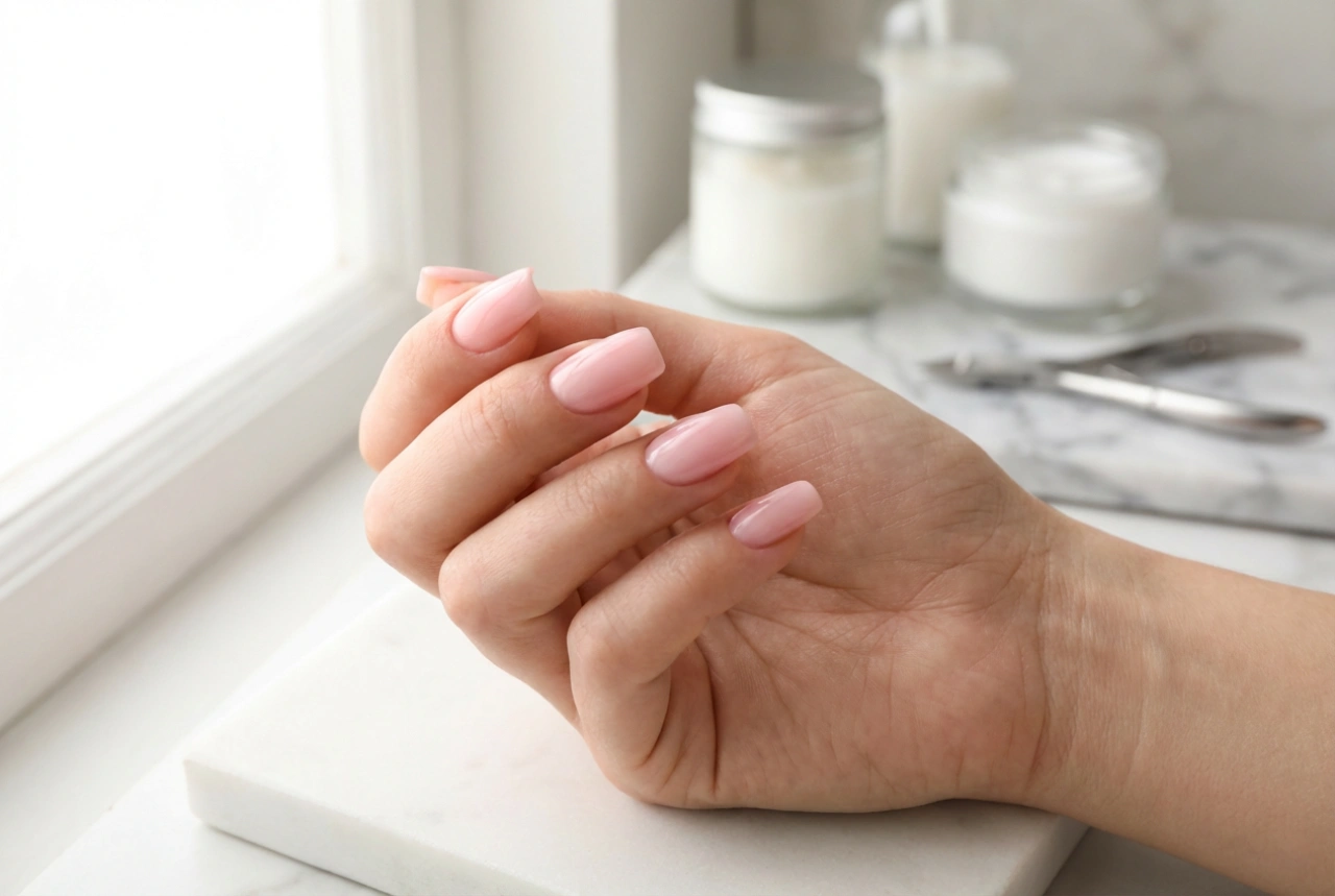 Manicure acrílica: preparação da unha, ápice, lixamento e brilho