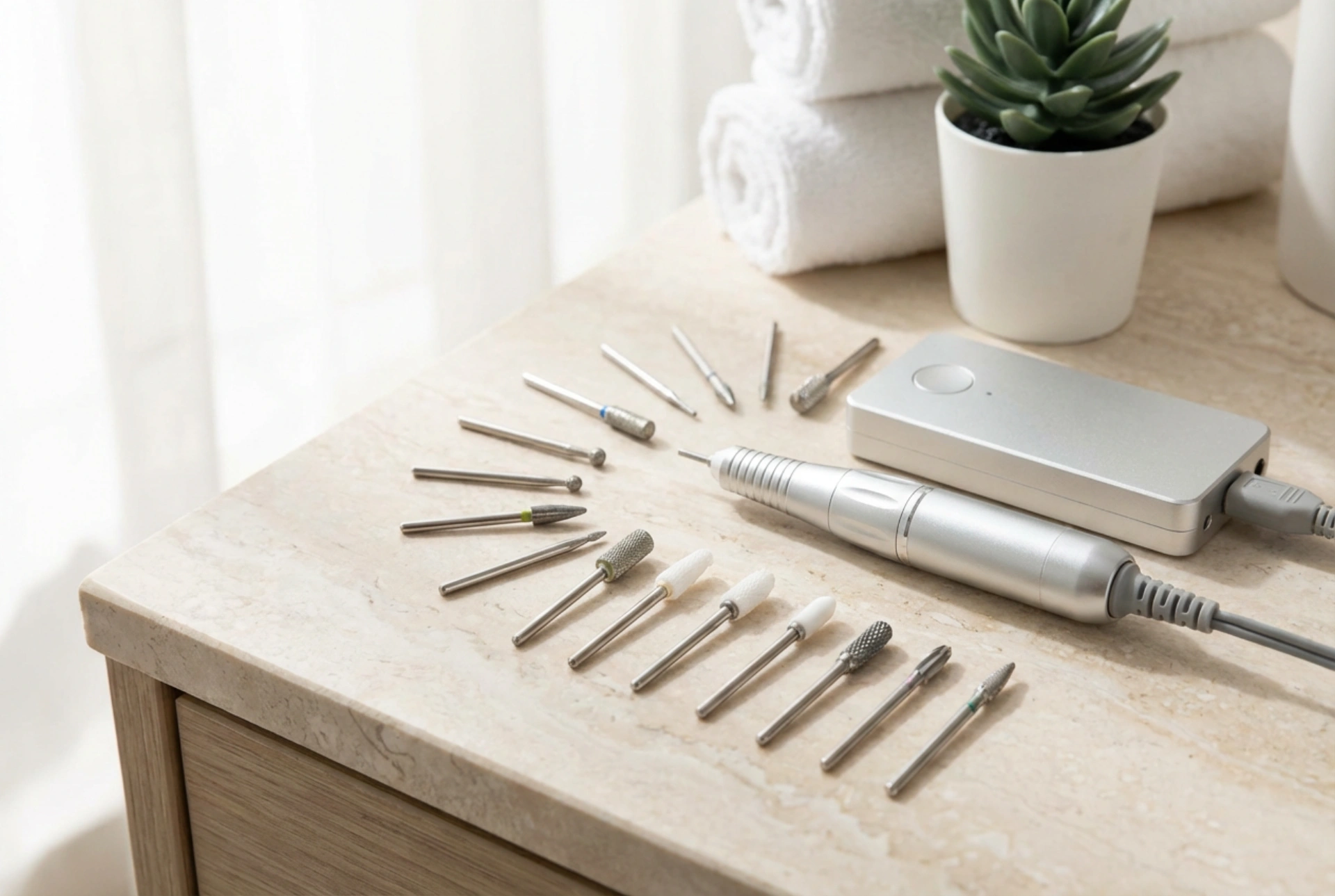 Broca para cutículas e unhas: seleção de brocas, técnica e higiene