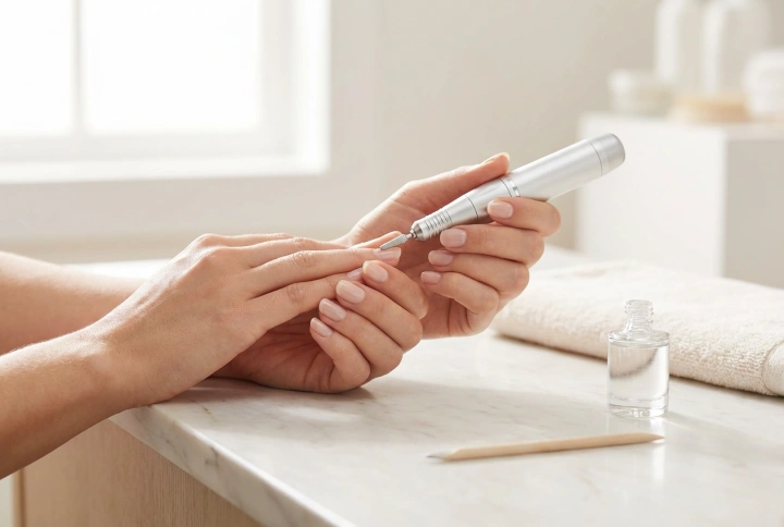 Lima elétrica para unhas: remoção do verniz gel e preparação da placa ungueal