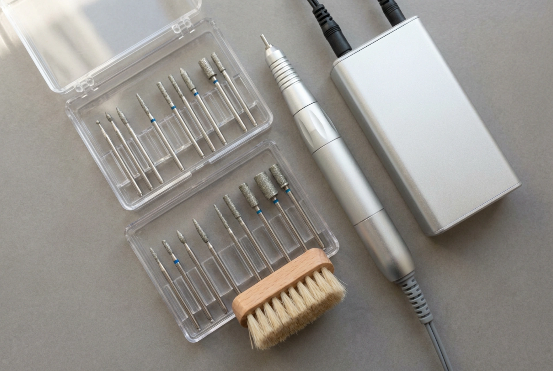 Broca para cutículas e unhas na prática: brocas, velocidade, higiene