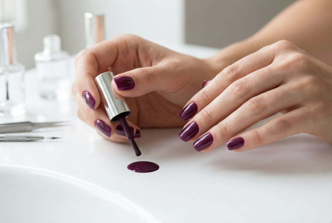 Unhas de gel ameixa: preparação, aplicação e decorações