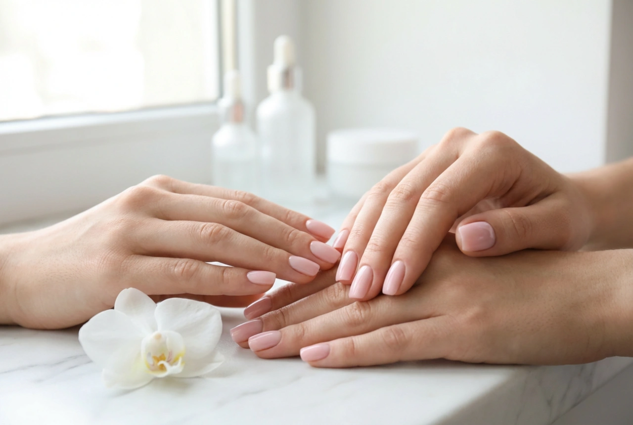 Manicure delicada: cores sutis, unhas impecáveis e muito brilho