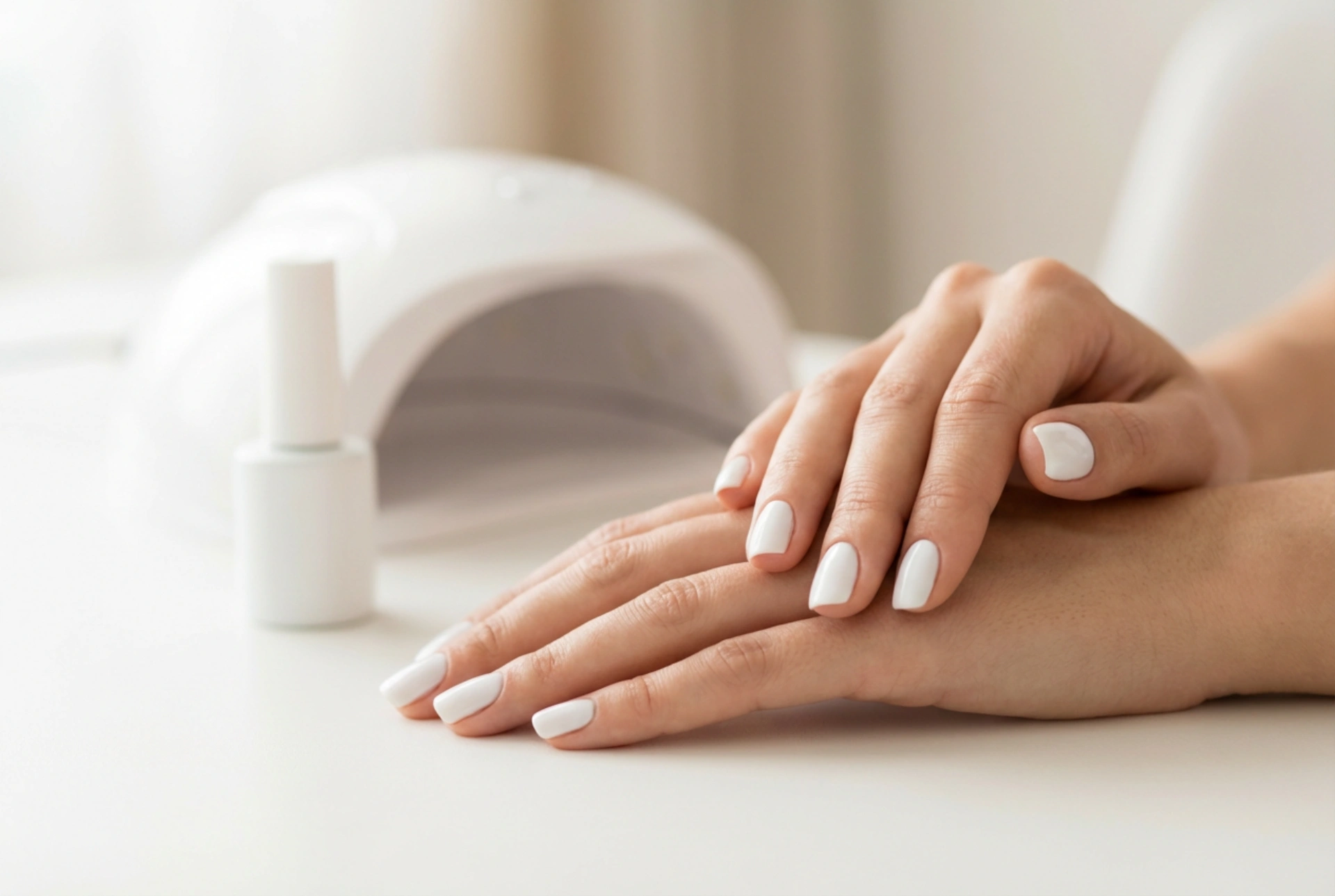 Unhas de gel brancas passo a passo: preparação e cura