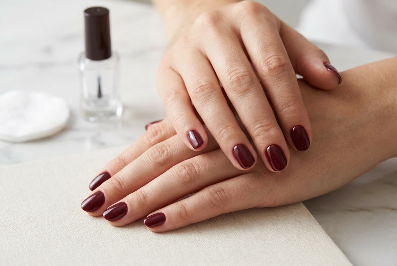 Unhas bordô: técnicas para uma pintura perfeita sem manchas ou transparências