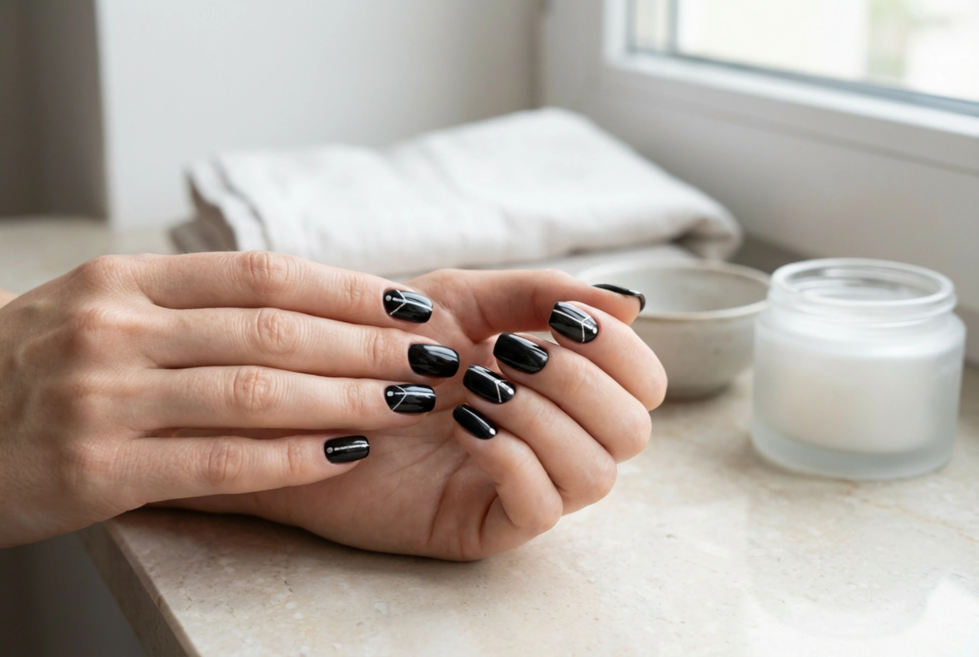 Unhas pretas com prata passo a passo: decorações e acabamentos