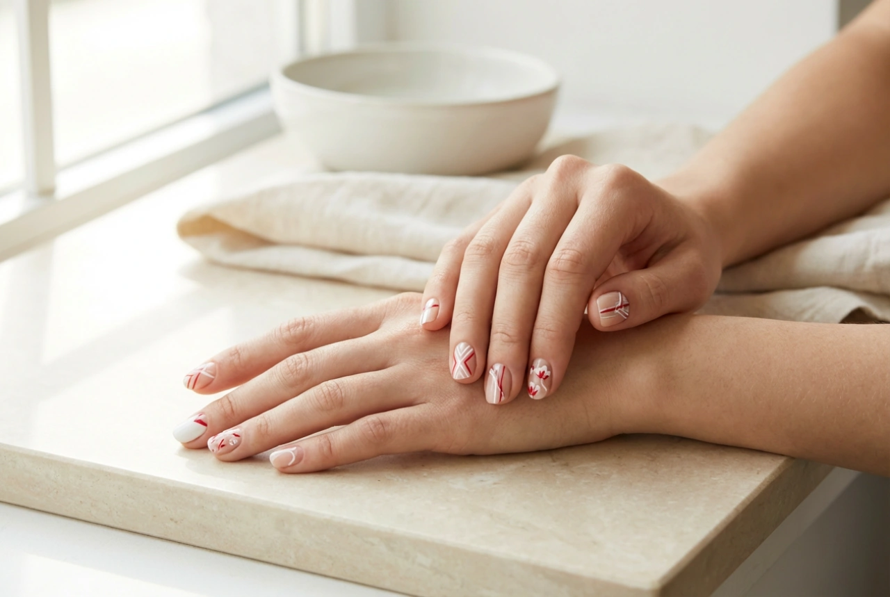 Unhas brancas e vermelhas: 5 técnicas de decoração e passo a passo