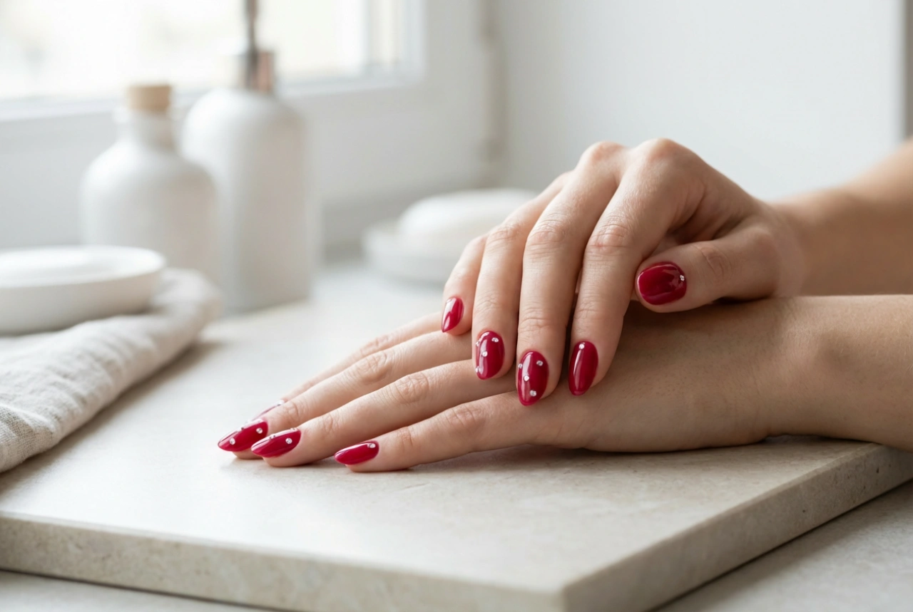 Unhas Vermelhas com Pedrarias: Como Aplicar, Criar Designs e Garantir a Durabilidade
