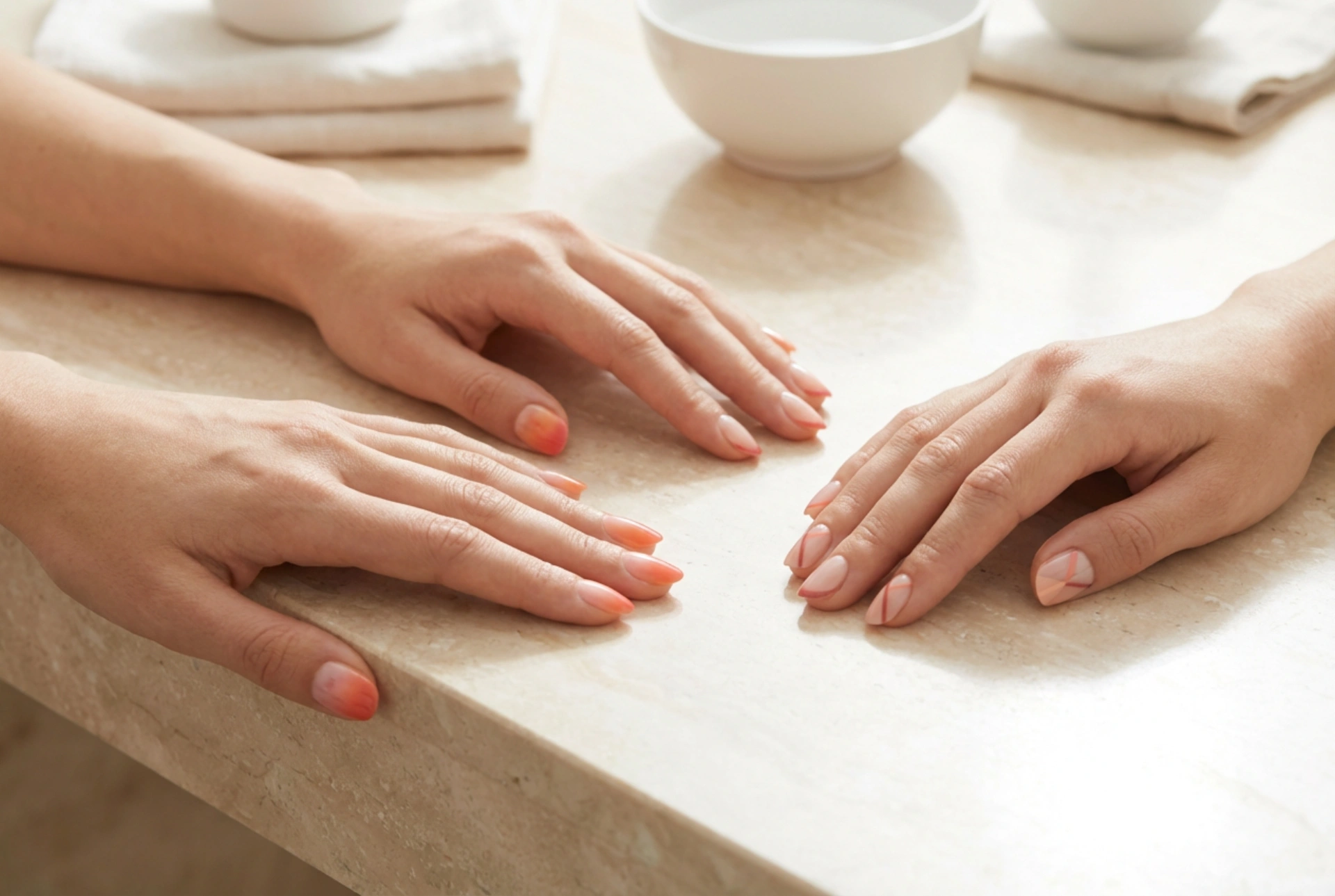 Unhas Laranja e Rosa: Ombré, Francesinha e Padrões Geométricos