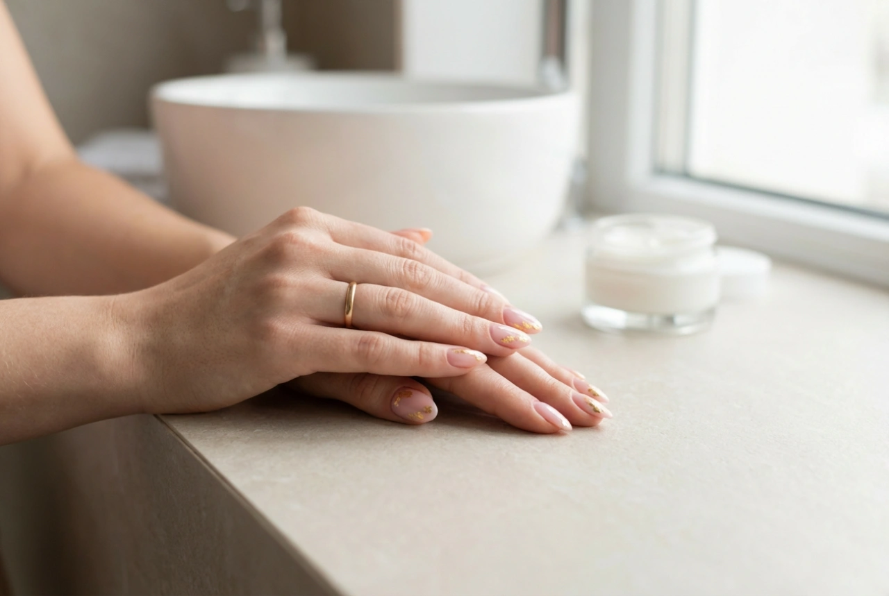 Unhas cor-de-rosa com dourado: detalhes elegantes passo a passo