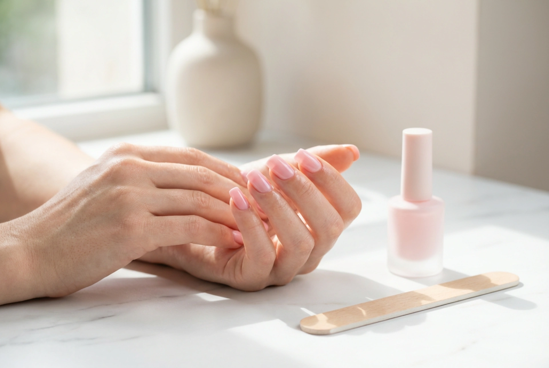 Unhas Quadradas Cor-de-Rosa: Lixar, Pintar e Cuidar das Cutículas