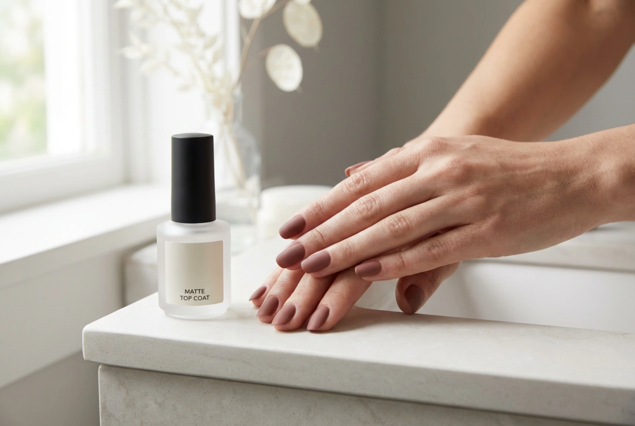 Unhas Mate Sem Marcas: Top Coat Mate, Preparação e Fixação
