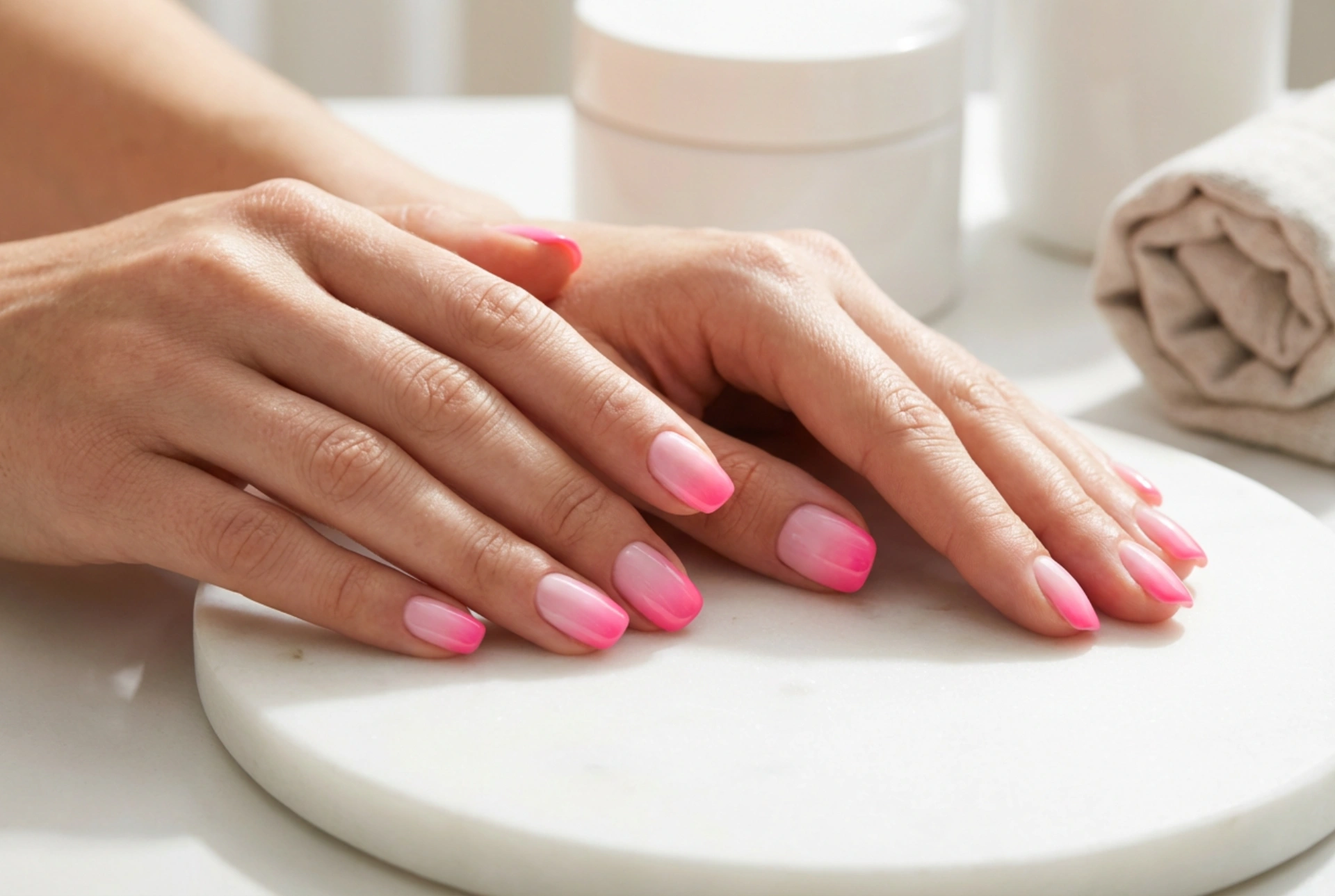 Unhas ombre rosa passo a passo: do baby boomer ao neon