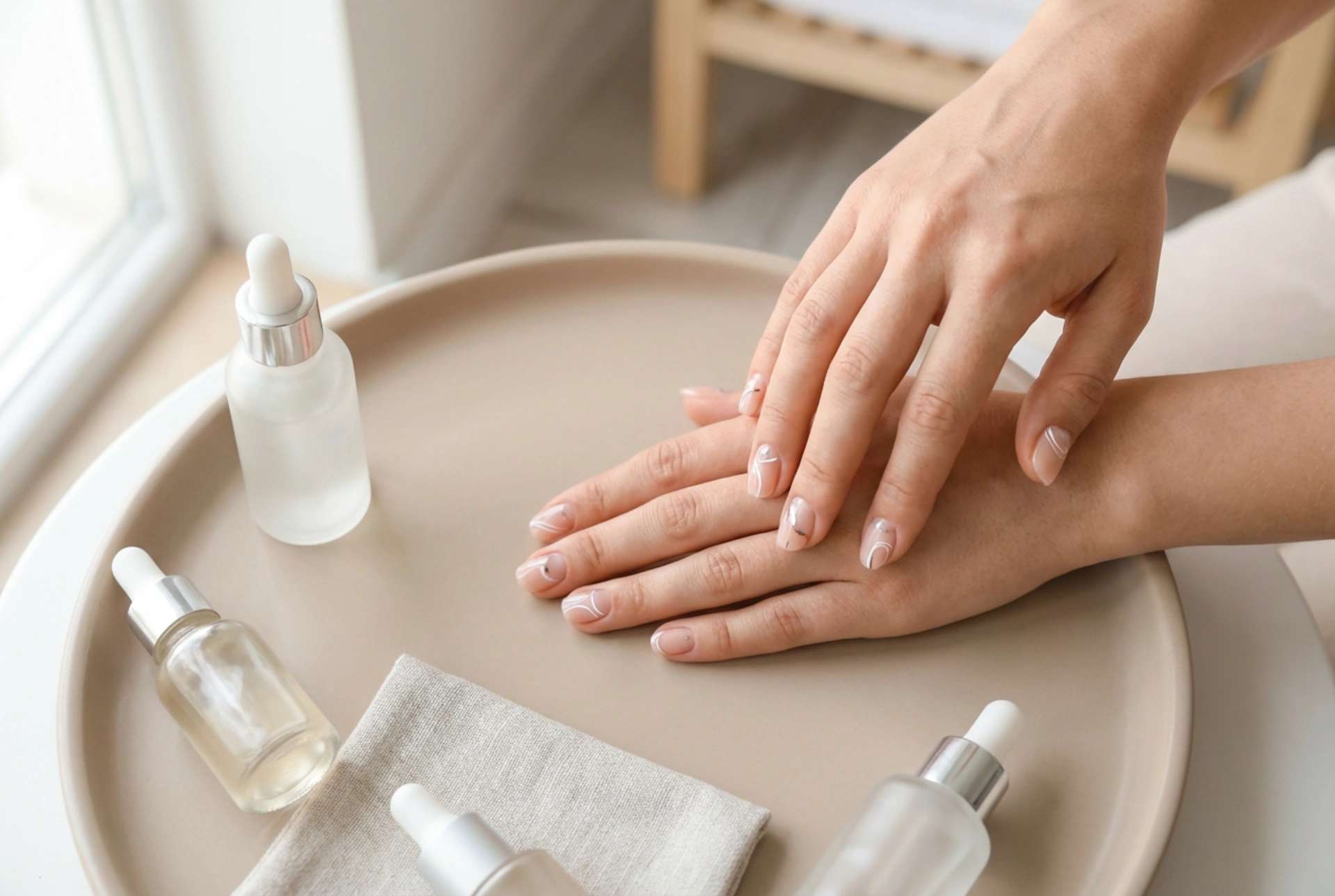 Unhas minimalistas: espaço negativo, linhas finas e detalhes