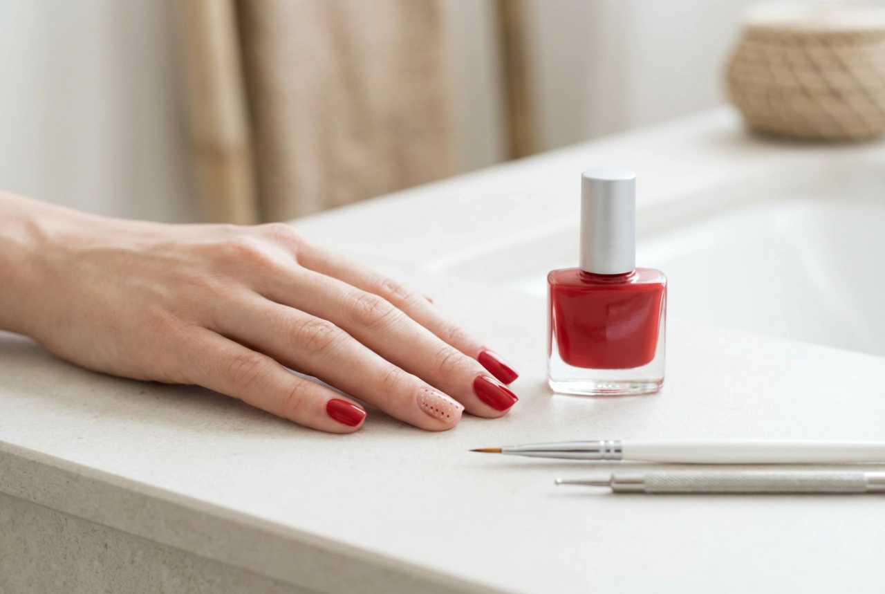 Desenhos em unhas vermelhas: técnicas simples, ferramentas e os erros mais comuns