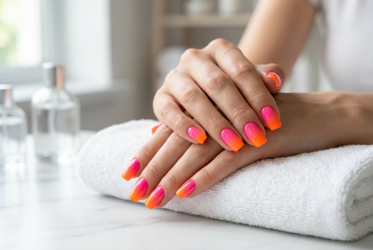 Unhas ombré neon: como combinar cores vibrantes e obter um degradê perfeito