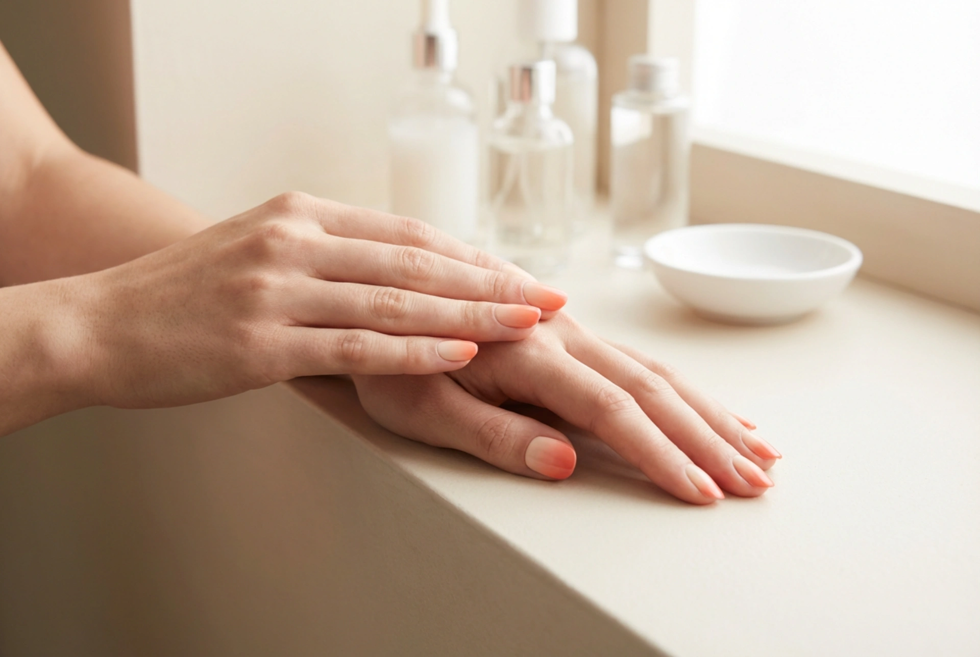 Unhas ombré em tom pêssego: guia prático passo a passo