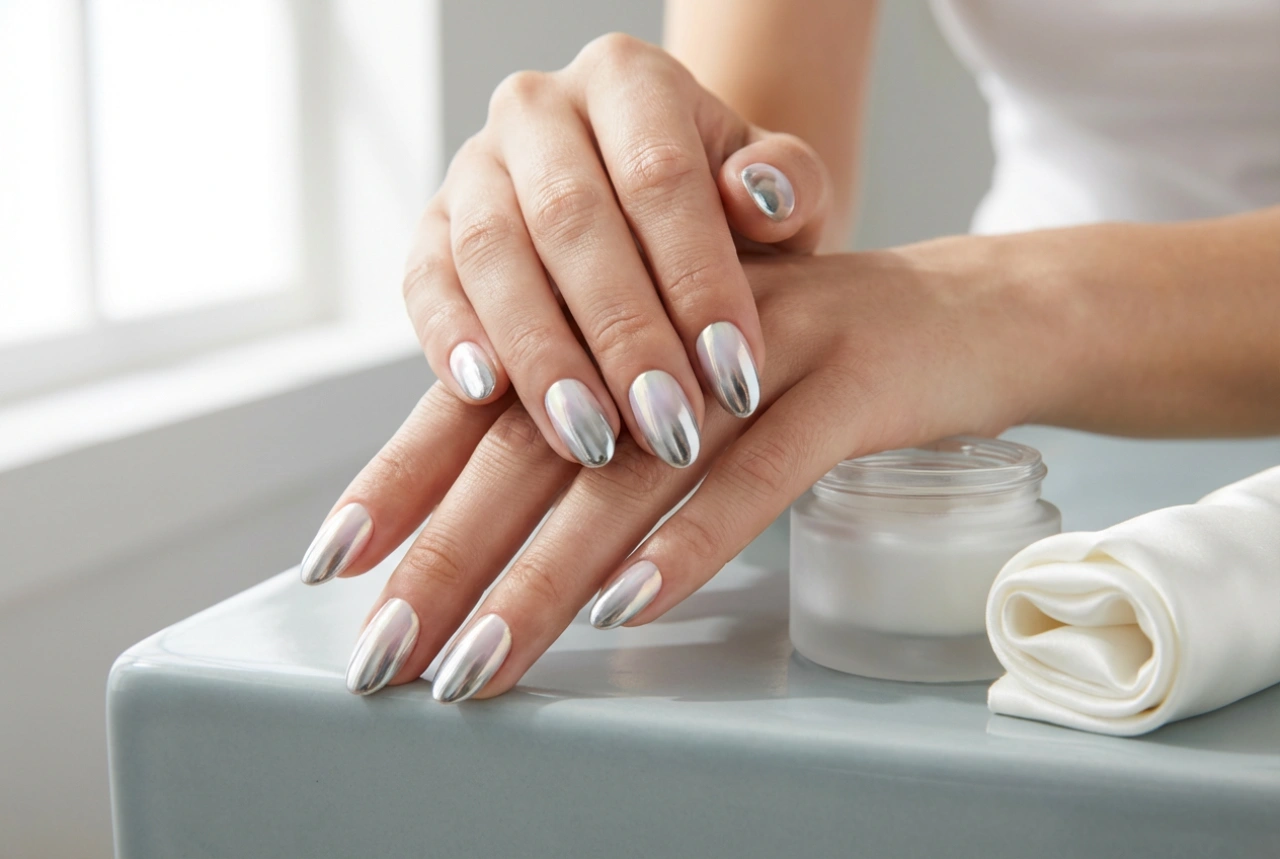 Unhas ombre espelhadas: como combinar o pó espelhado com um gradiente