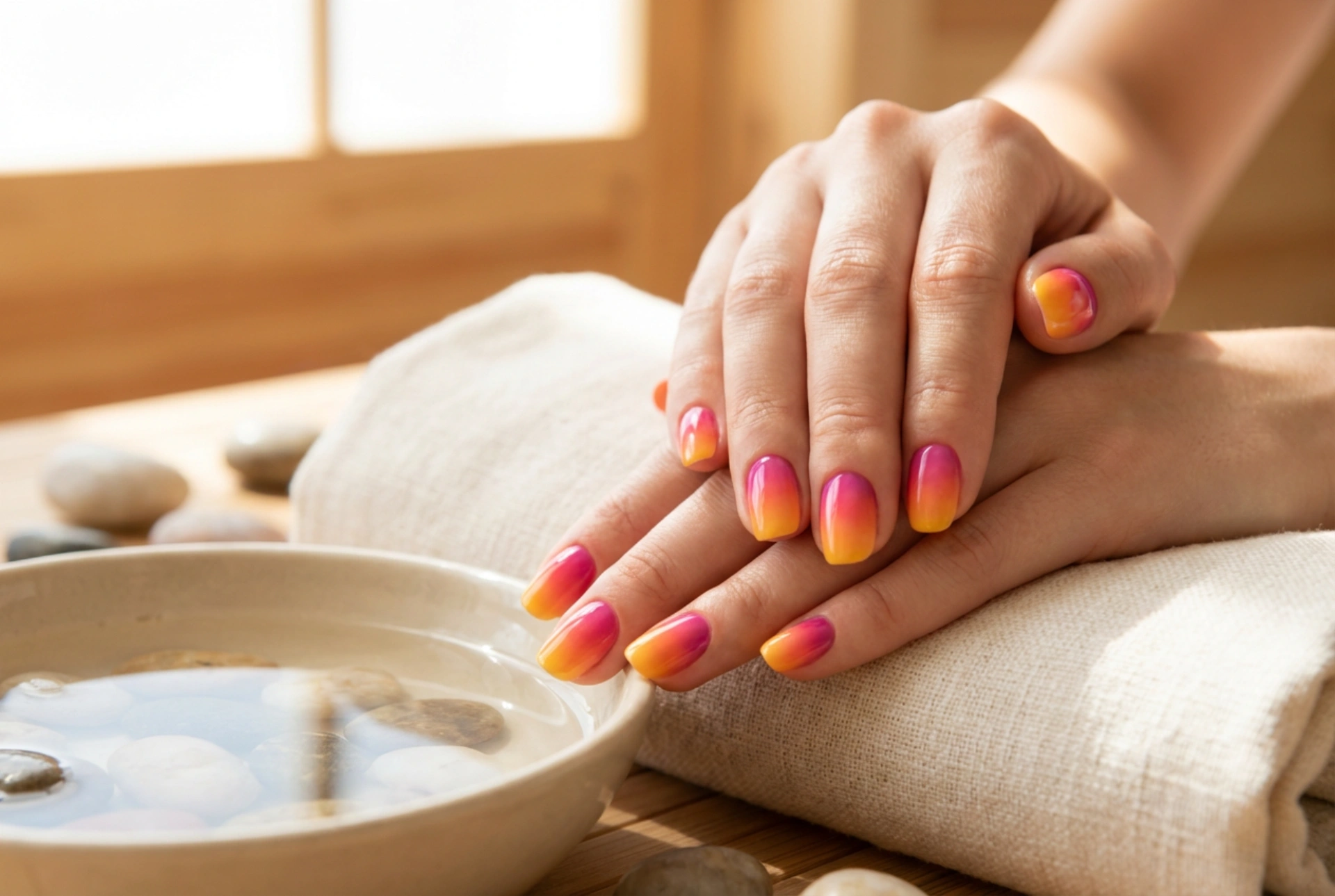 Verão na manicure: unhas ombré para o verão, duradouras e intensas