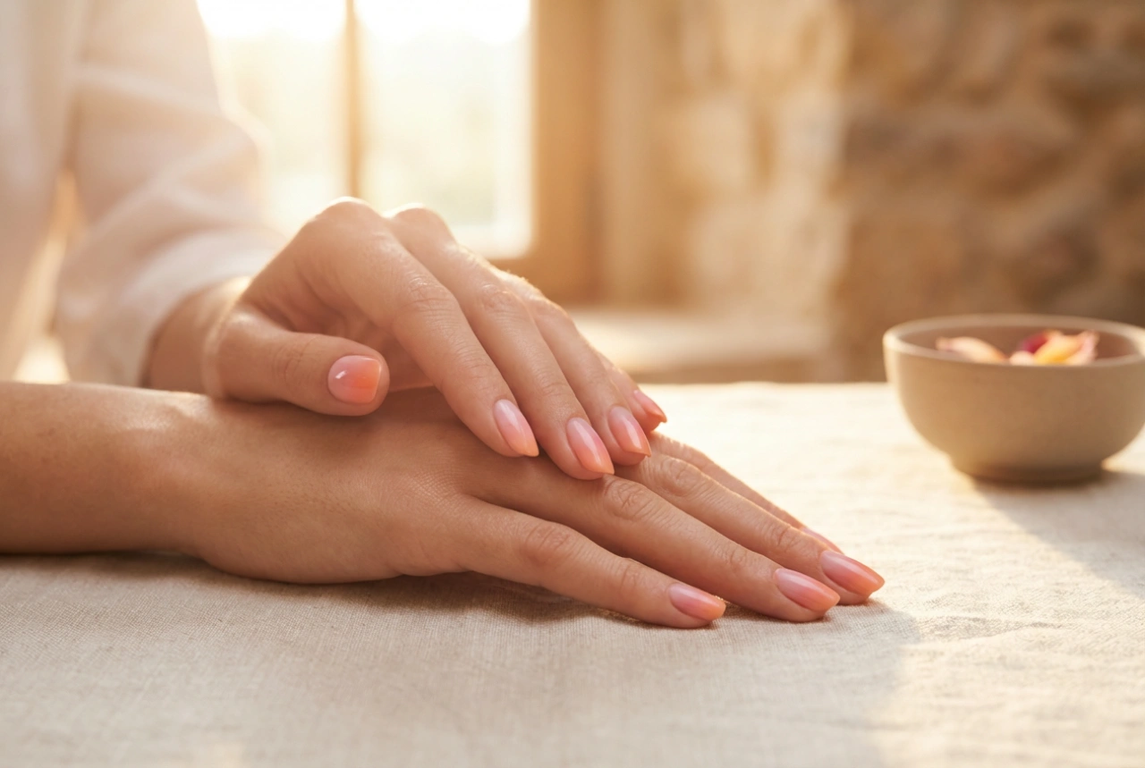 Unhas ombre rosa e laranja: o pôr do sol de verão nas suas mãos