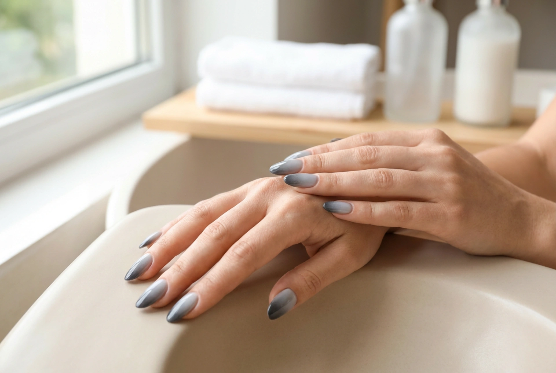Unhas Ombré em Cinza: Como Escolher os Tons e Criar o Degradê Perfeito