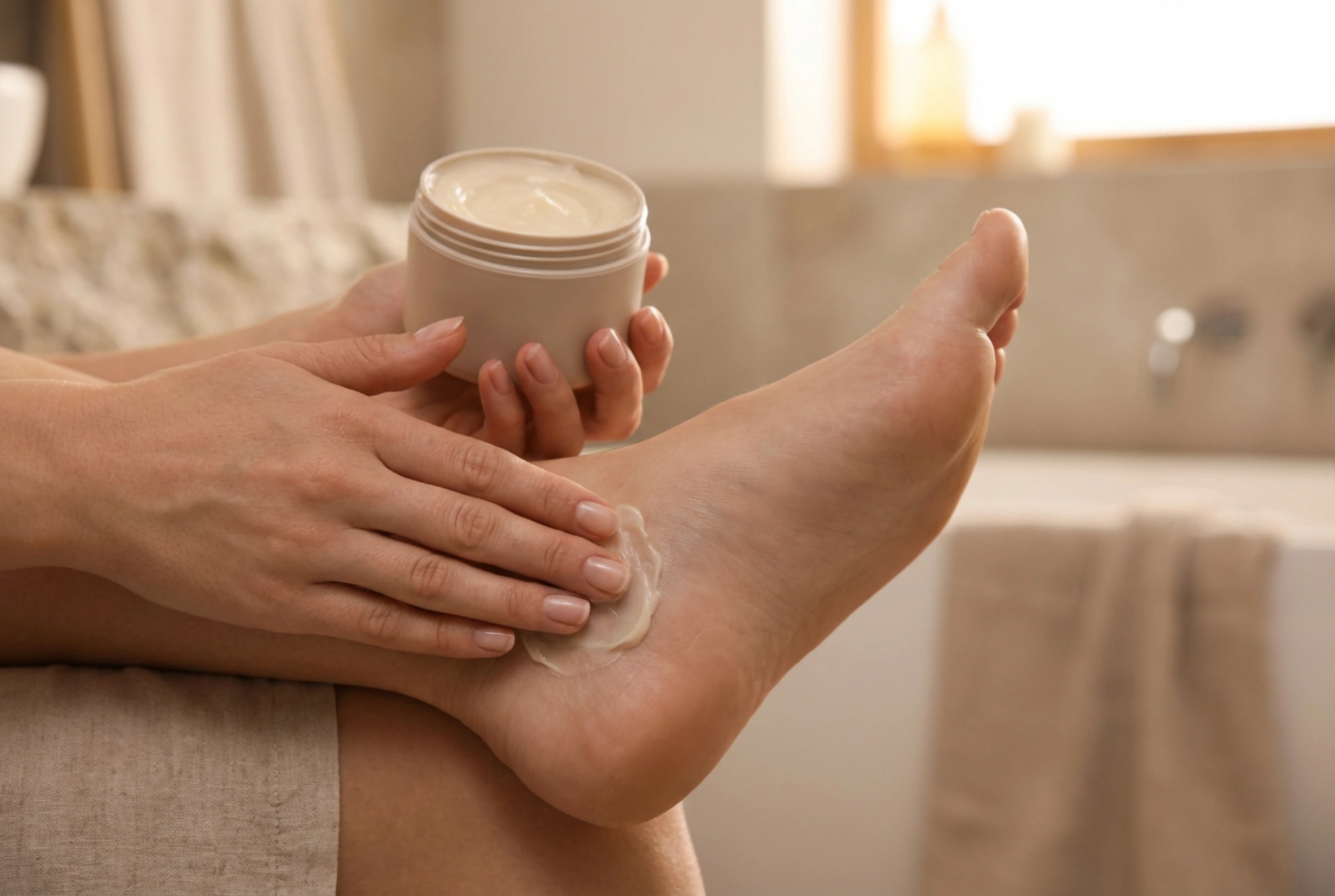 Creme para calcanhares secos: rotina noturna eficaz e proteção diurna