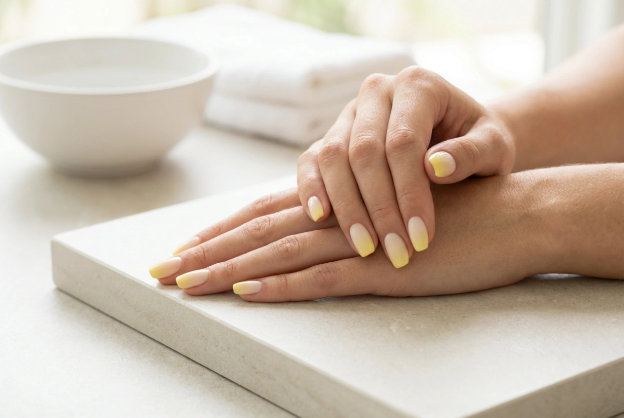 Unhas Ombre Amarelas: Bases, Sombreamento e Finalização