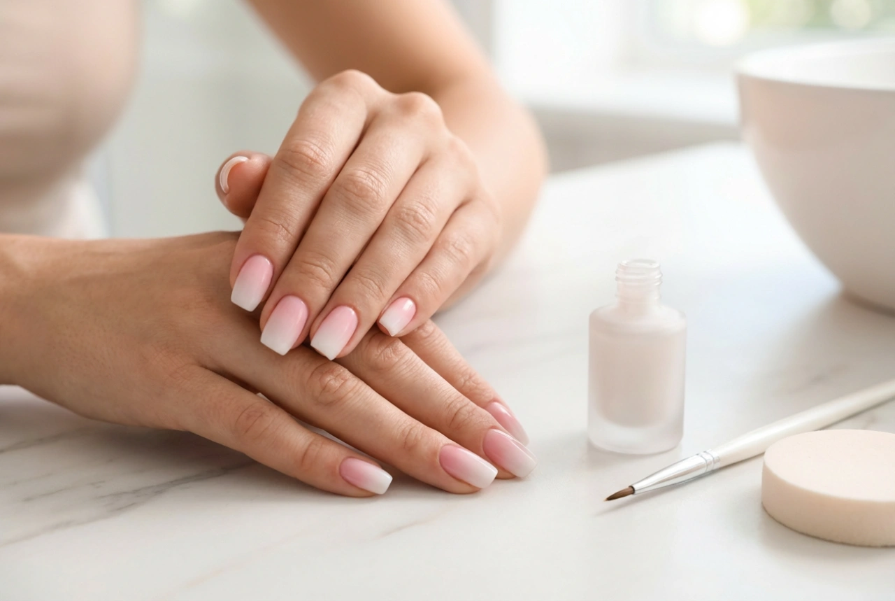 Estilização de unhas ombré: técnicas de sombreamento com pincel e esponja