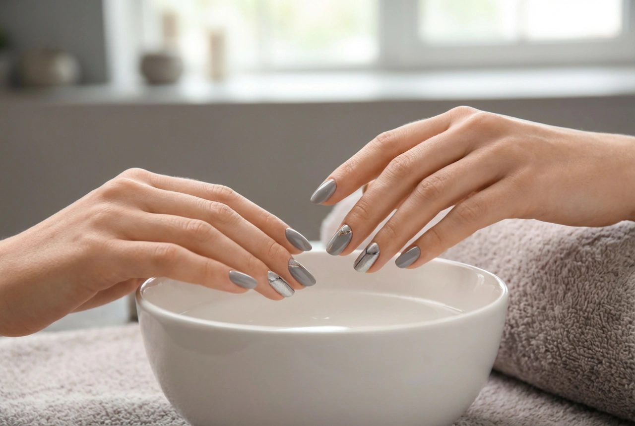 Unhas cinza e prata: combinações de tons, efeitos e designs simples