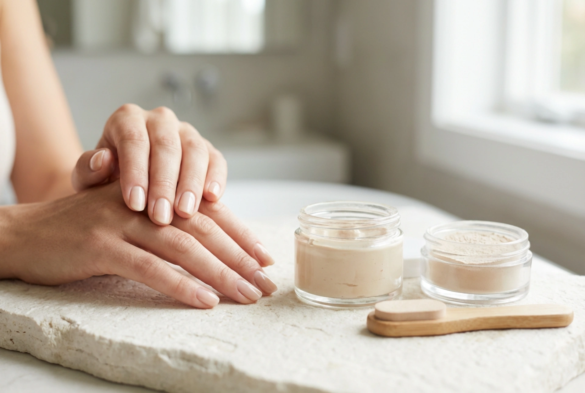 Manicure japonesa: preparação da unha, pasta e acabamento em pó