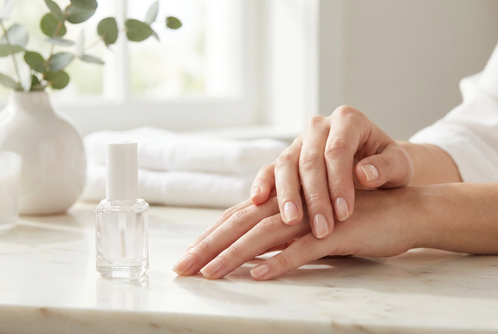 Verniz de gel transparente: nivelamento da placa ungueal e efeito natural