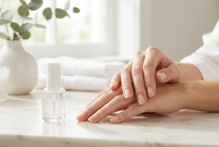 Verniz de gel transparente: nivelamento da placa ungueal e efeito natural