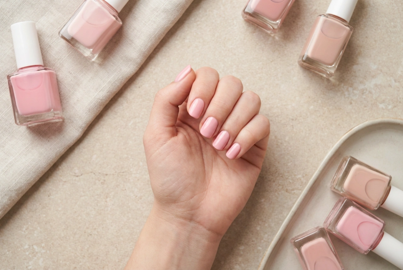 Verniz de unhas rosa sem manchas: como escolher o tom e aplicar camadas finas