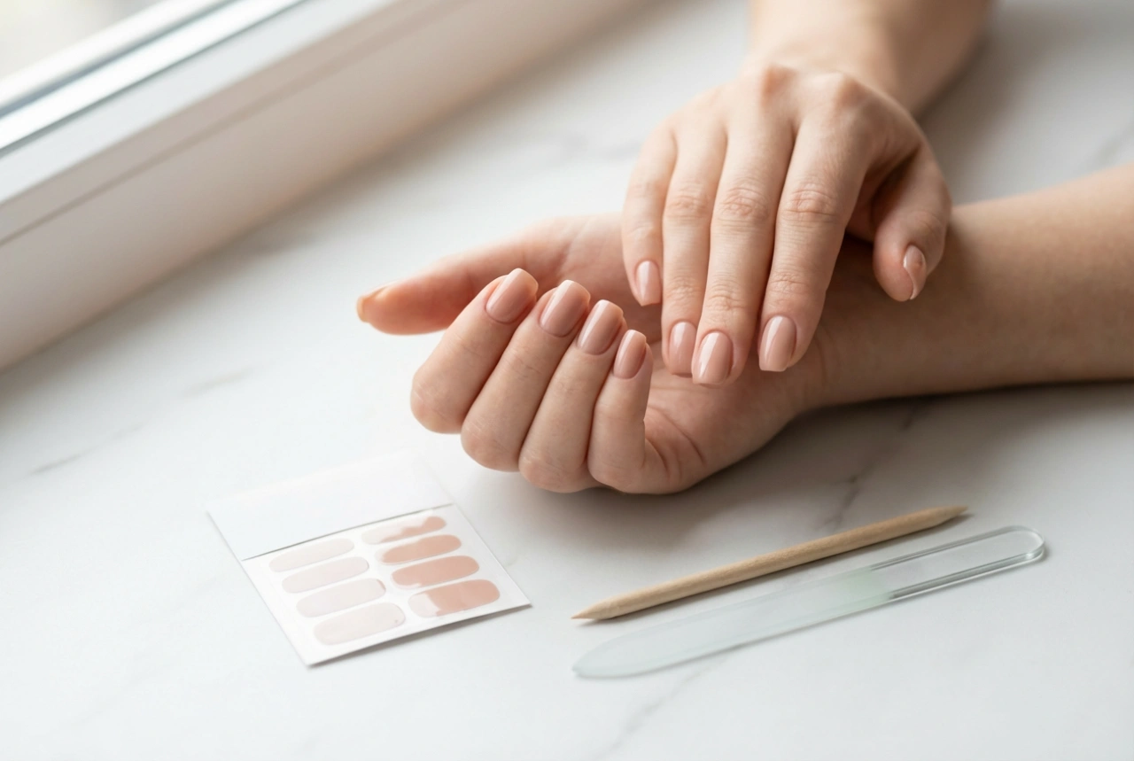 Adesivos de unhas híbridos: preparação da placa ungueal e aplicação duradoura