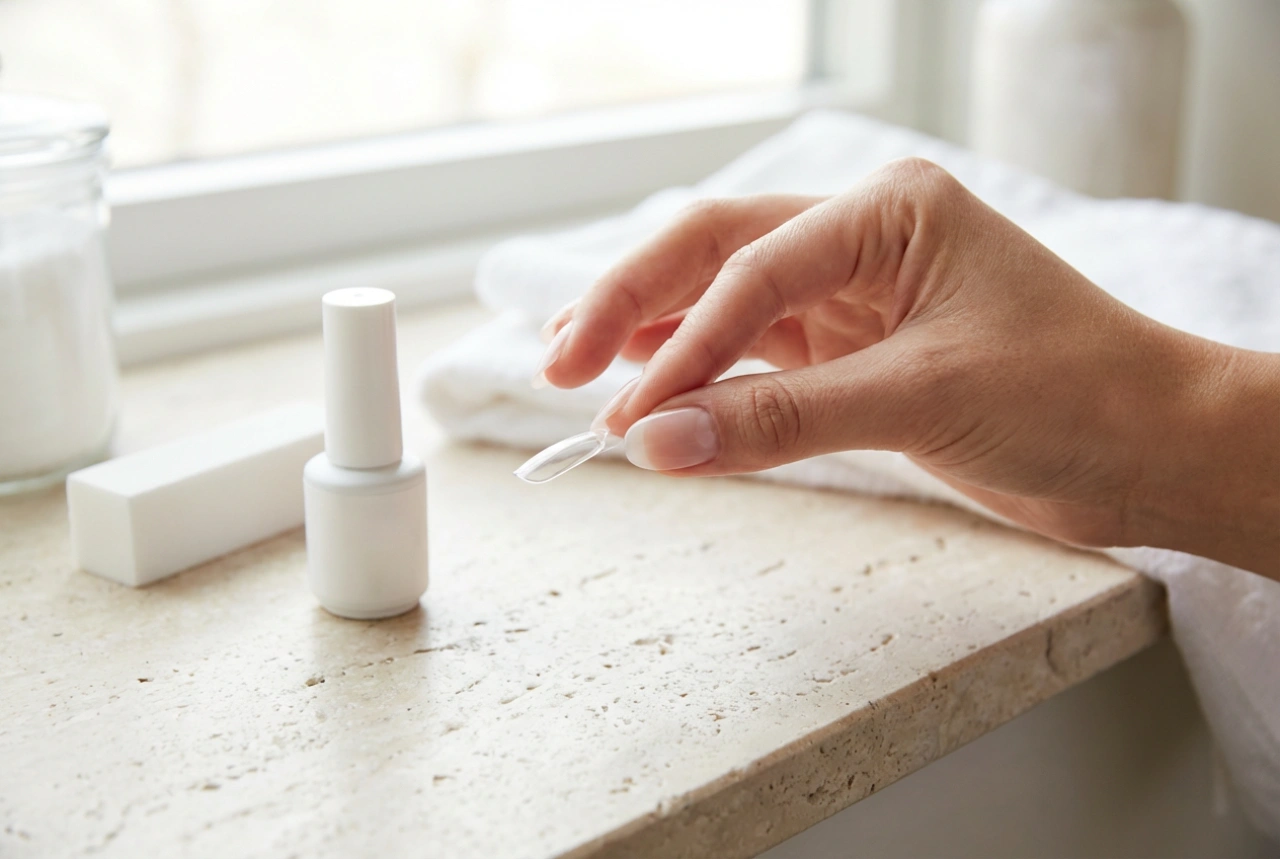 Unhas de gel transparentes: escolha do formato, colagem, polimento e proteção